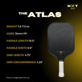 NXTGen Atlas Pickleball Paddle 16mm with cover